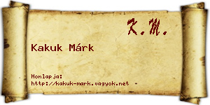 Kakuk Márk névjegykártya