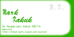 mark kakuk business card